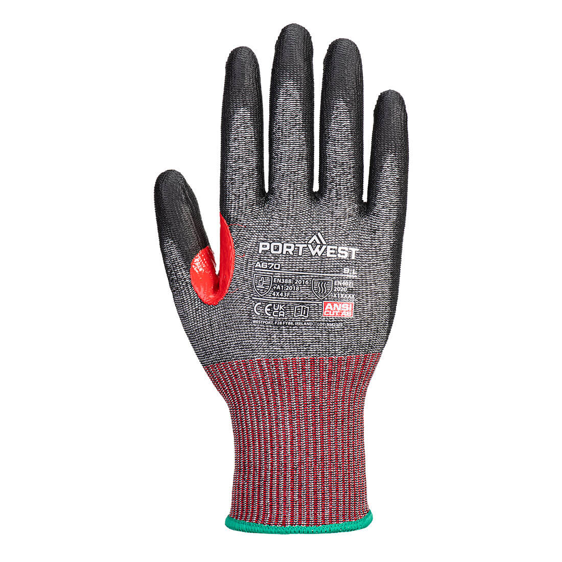 Portwest AHR13 F Dark PU Cut kesztyű - Image 2
