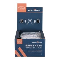 Portwest PW32 Wrap védőszemüveg kiskereskedelmi bemutató dobozban (12 darab/doboz)